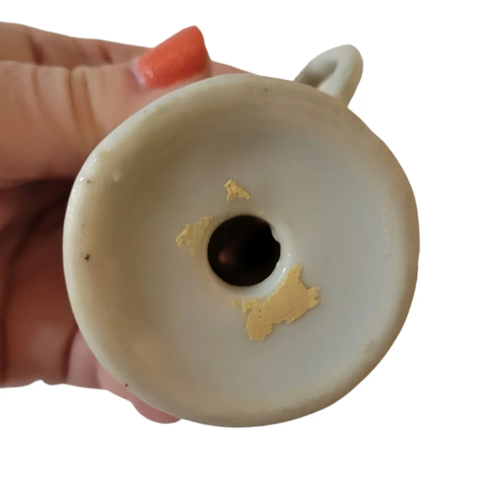 Vintage Handpainted Porcelain Salt Pepper Shaker Set
